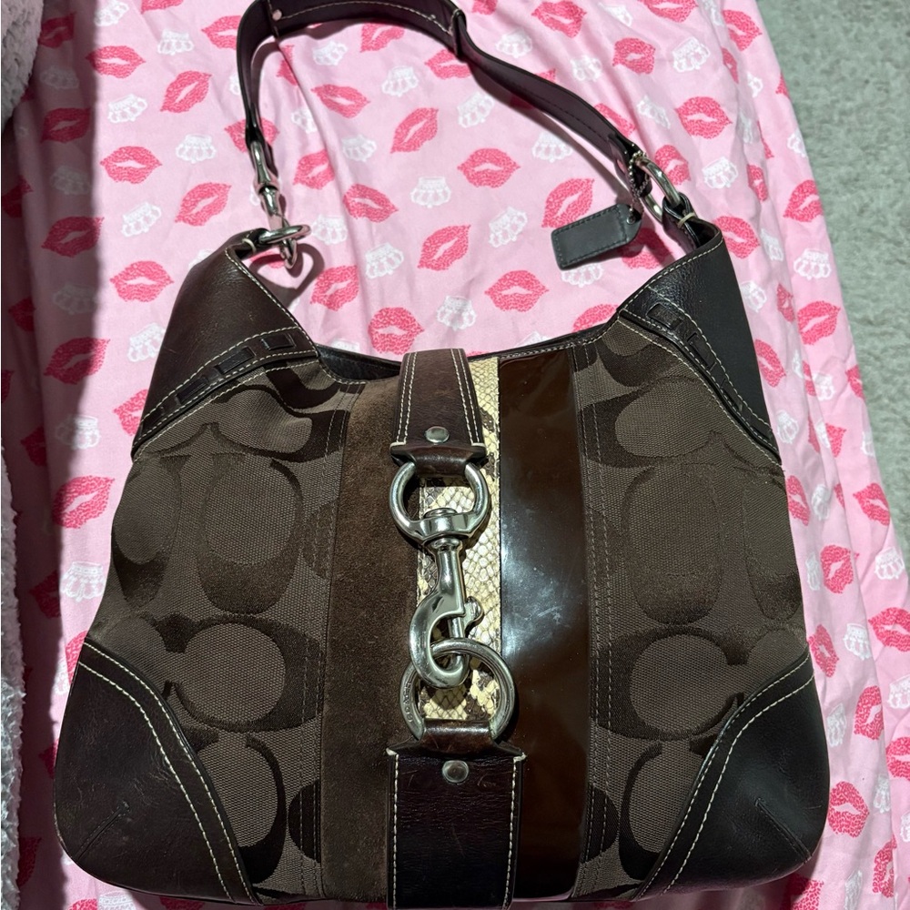 Coach Python Hampton Shoulder Bag